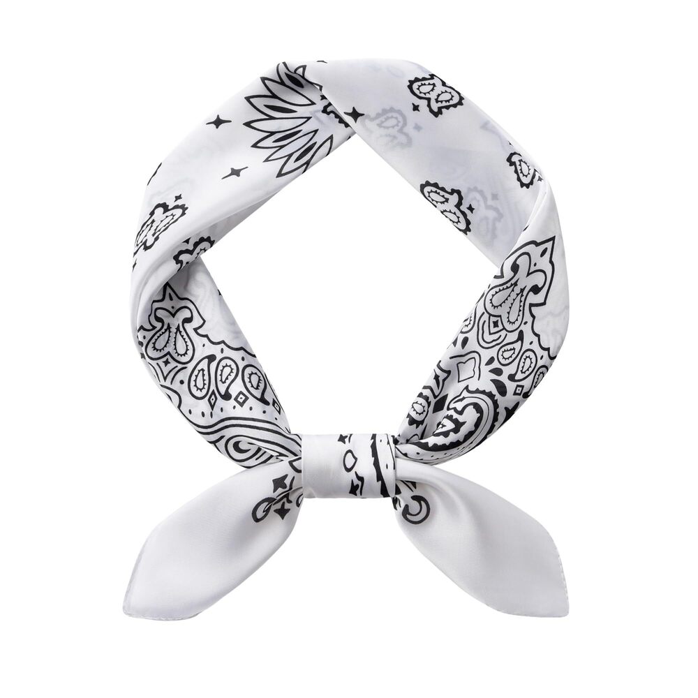 2297 Vintage Silk Feel Square Scarf - Luxury Satin Bandana Neckerchief